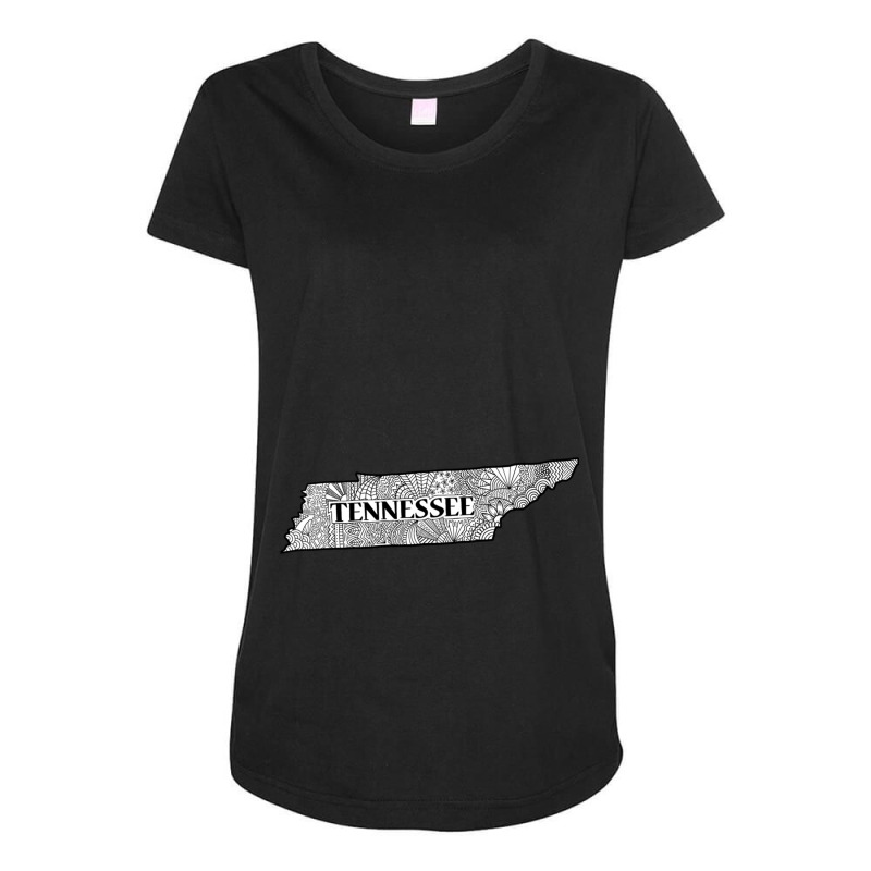 Tennessee State Doodle Maternity Scoop Neck T-shirt by KIMARMSTEAD | Artistshot