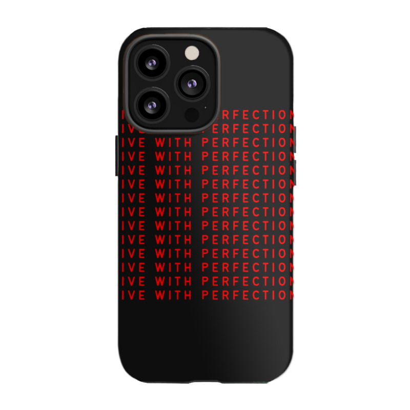 Live With Perfection Red Pattern Aesthetic Iphone 13 Pro Case | Artistshot