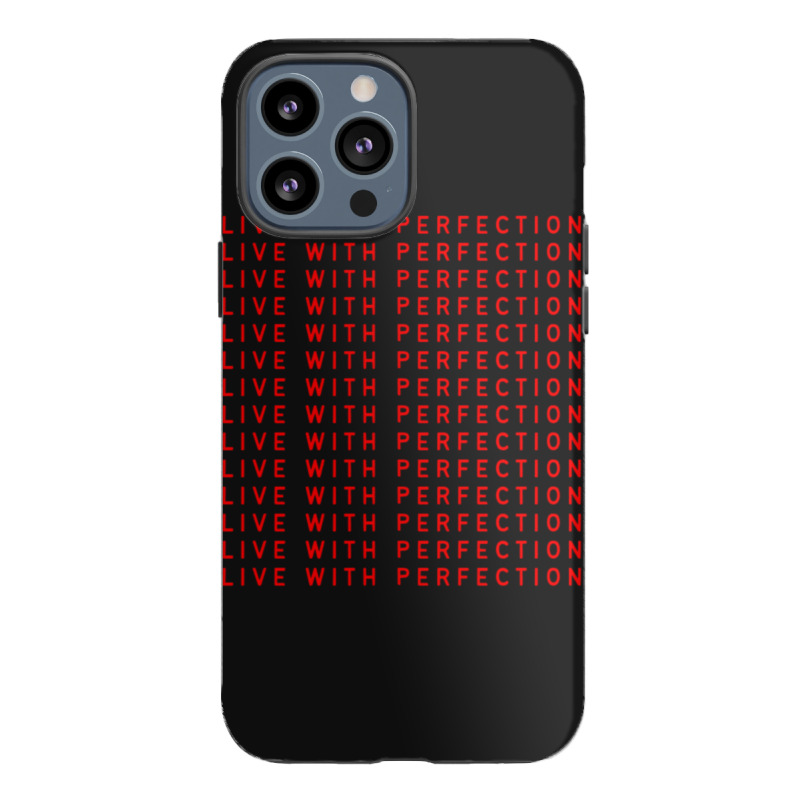 Live With Perfection Red Pattern Aesthetic Iphone 13 Pro Max Case | Artistshot