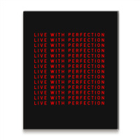 Live With Perfection Red Pattern Aesthetic Metal Print Vertical | Artistshot