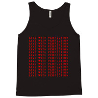 Live With Perfection Red Pattern Aesthetic Tank Top | Artistshot