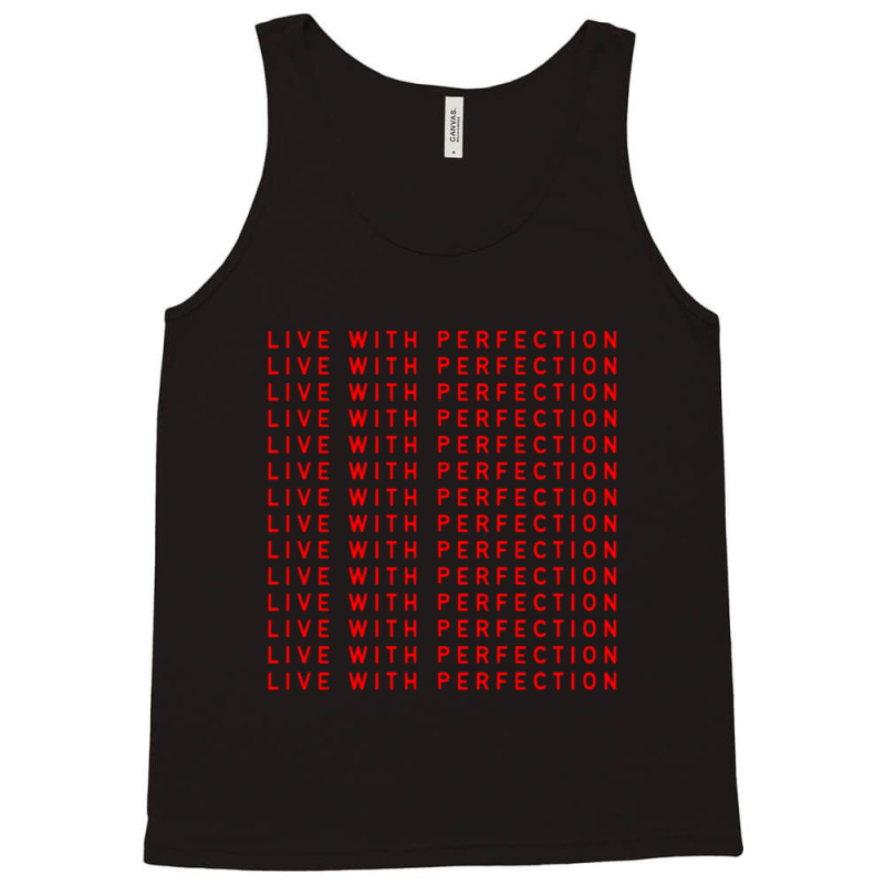 Live With Perfection Red Pattern Aesthetic Tank Top | Artistshot