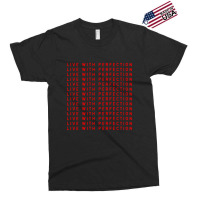 Live With Perfection Red Pattern Aesthetic Exclusive T-shirt | Artistshot