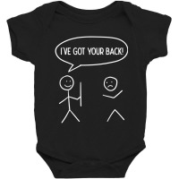 I Got Your Back Stickman Sarcasm Friendship Baby Bodysuit | Artistshot