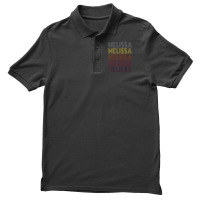 365 First Name Melissa Retro Pattern Vintage Style Men's Polo Shirt | Artistshot