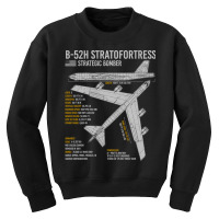 B-52 Stratofortress Blueprint American Bomber Youth Sweatshirt | Artistshot