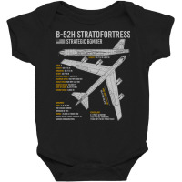 B-52 Stratofortress Blueprint American Bomber Baby Bodysuit | Artistshot