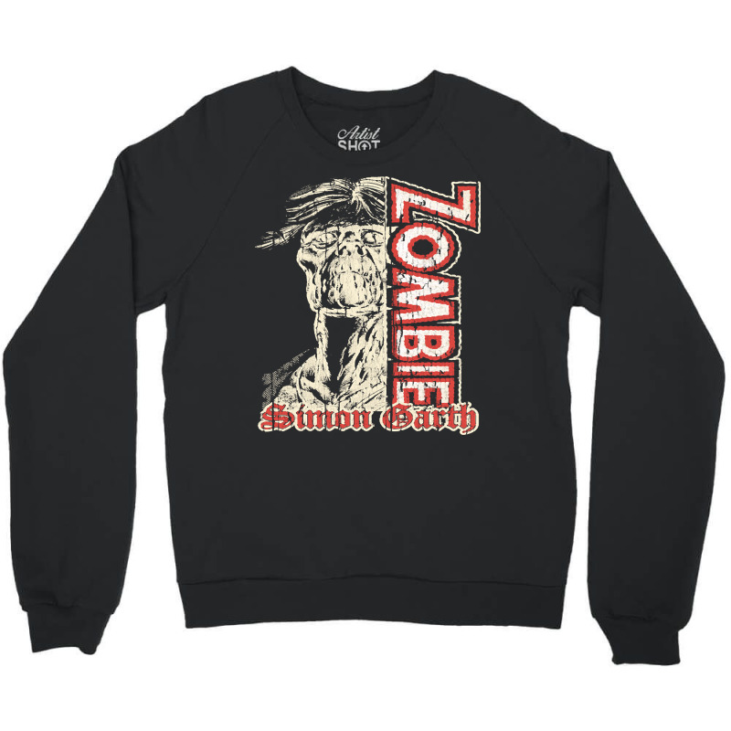 The Zombie, Simon Garth The Zombie, Weathered Board Distressed, The Zo Crewneck Sweatshirt | Artistshot