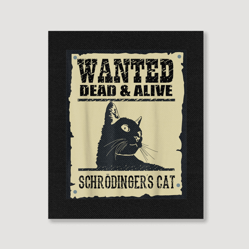 Wanted Dead Or Alive Schrodinger_s Cat Portrait Canvas Print by cm-arts | Artistshot