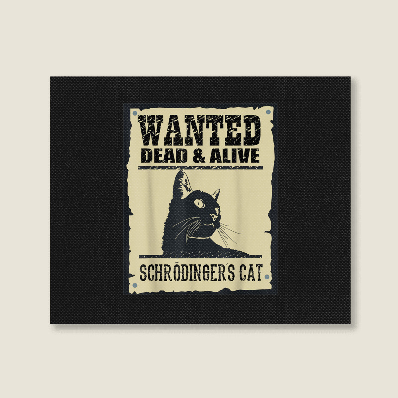 Wanted Dead Or Alive Schrodinger_s Cat Landscape Canvas Print by cm-arts | Artistshot