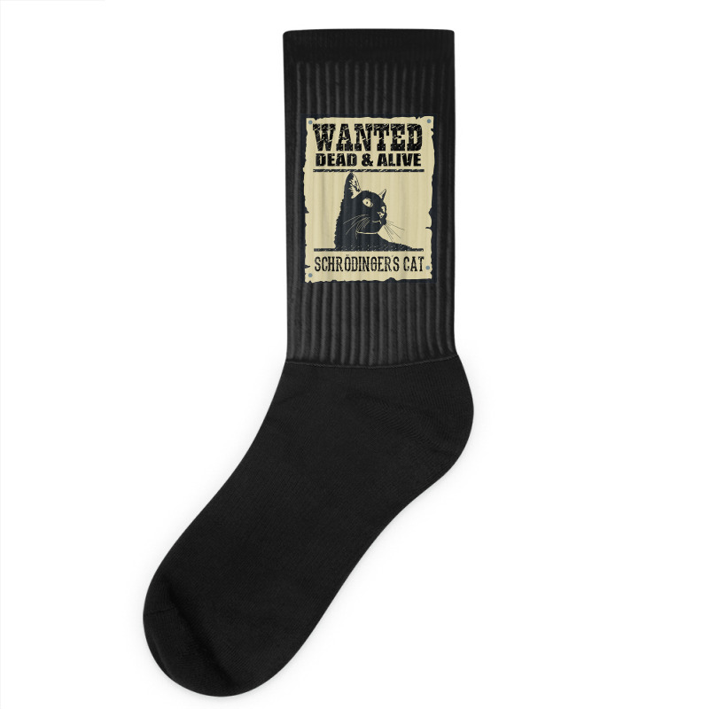 Wanted Dead Or Alive Schrodinger_s Cat Socks by cm-arts | Artistshot