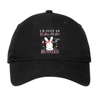 I'm Just An 8 Year Old Girl Who Loves Bunnies Birthday Gift Adjustable Cap | Artistshot