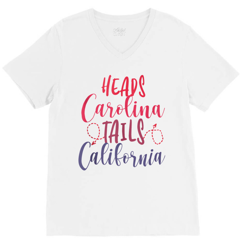 Heads Carolina Tail California Western Summer Beach Paradise Tank Top V-Neck Tee by cm-arts | Artistshot