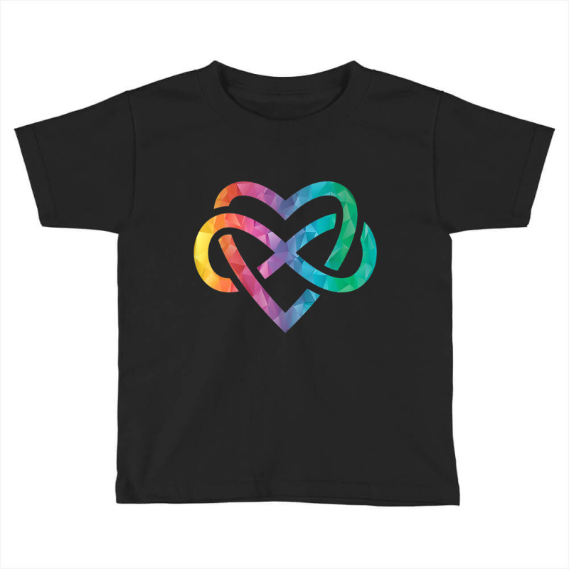 Low Poly Polyamory Rainbow Infinite Heart Lgbtqia Pride Tank Top Toddler T-shirt by cm-arts | Artistshot