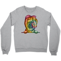 Dog Yorkie Tie Dye T  Shirt Animal Dog Yorkie Tie Dye Color Peeking T Crewneck Sweatshirt | Artistshot