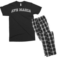 Ave Maria Athletic Arch College University Alumni T Shirt Men's T-shirt Pajama Set | Artistshot