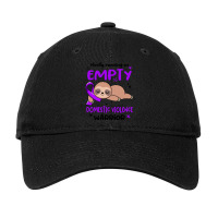 Domestic Violence Awareness T  Shirt Mostly Running On Empty Domestic Adjustable Cap | Artistshot