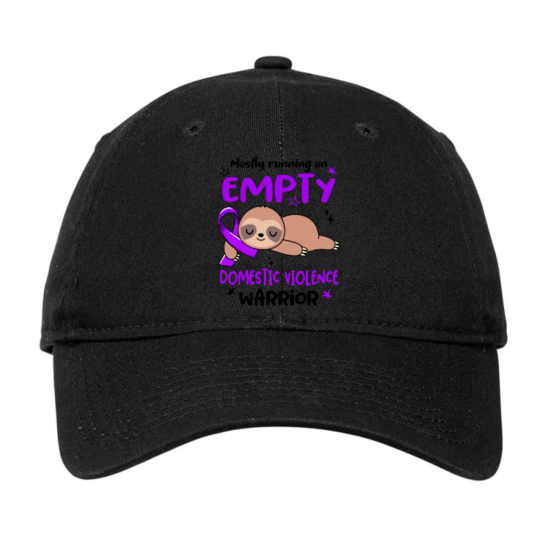 Domestic Violence Awareness T  Shirt Mostly Running On Empty Domestic Adjustable Cap by dancerkind | Artistshot