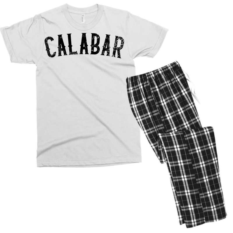 Calabar Nigeria Vintage Black Text Apparel T Shirt Men's T-shirt Pajama Set by cm-arts | Artistshot