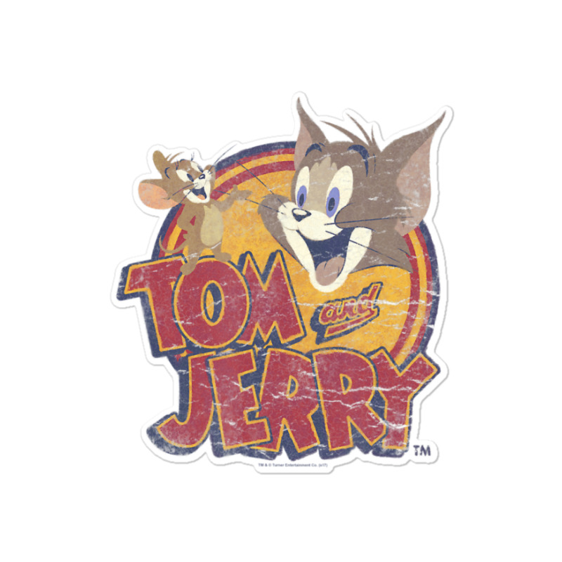 Tom And Jerry Water Damaged Colors Sticker | Artistshot