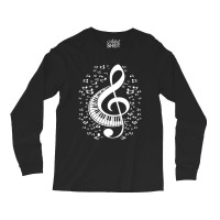 Treble Clef Keyboard Classical Music Notes Pianist Piano Long Sleeve Shirts | Artistshot