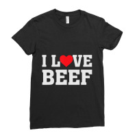 I Heart Love Beef Cow Meat Food Lover Ladies Fitted T-shirt | Artistshot