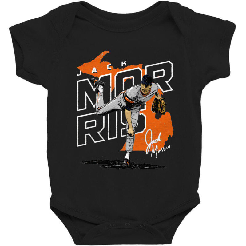 Jack Morris Player Map Baby Bodysuit by Kanjolen689 | Artistshot