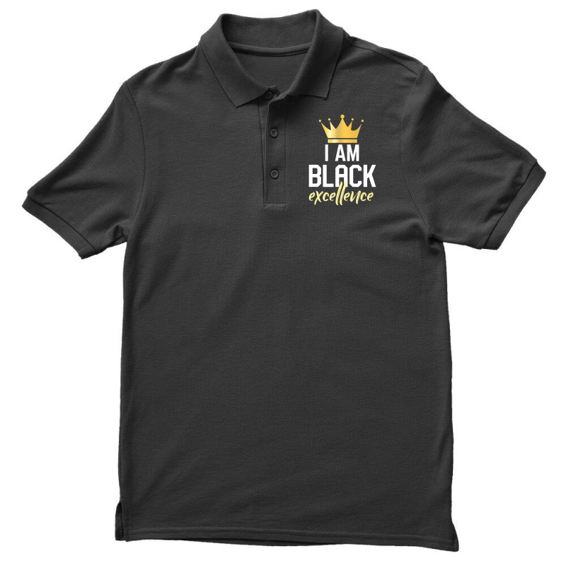 I Am Black Excellence Men's Polo Shirt by laughingtuy | Artistshot