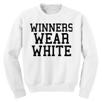 Winners Wear White Color War Camp Team Game Competition T Shirt Youth Sweatshirt | Artistshot