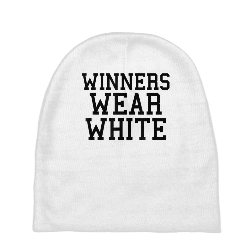 Winners Wear White Color War Camp Team Game Competition T Shirt Baby Beanies by cm-arts | Artistshot