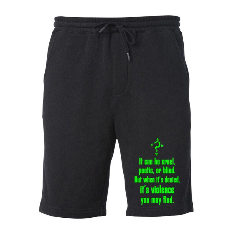 Riddlers Riddle Fleece Short | Artistshot