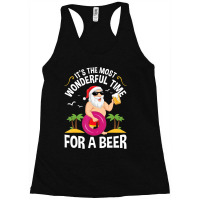 Tropical Christmas It's The Most Wonderful Time For A Beer Racerback Tank | Artistshot