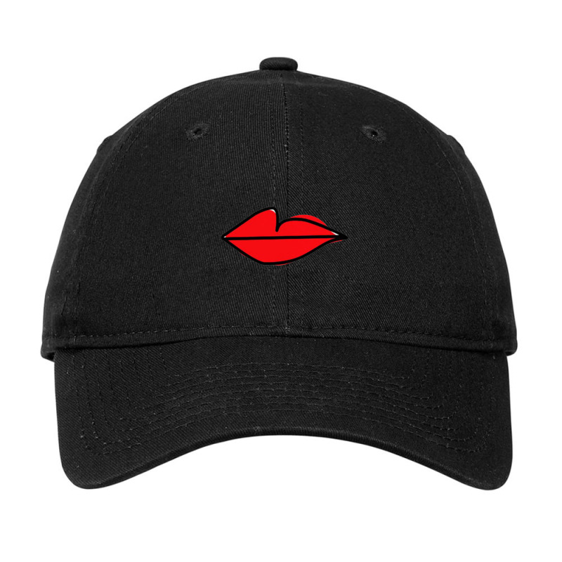 Red Lips As Seen On Villanelle Adjustable Cap by cm-arts | Artistshot