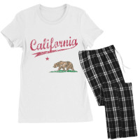 California Republic Flag Vintage Distressed Style T Shirt Women's Pajamas Set | Artistshot