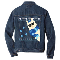 Happy Hanukkah Jewish Llamakkah Christmas Pajama Jewish Gift Men Denim Jacket | Artistshot