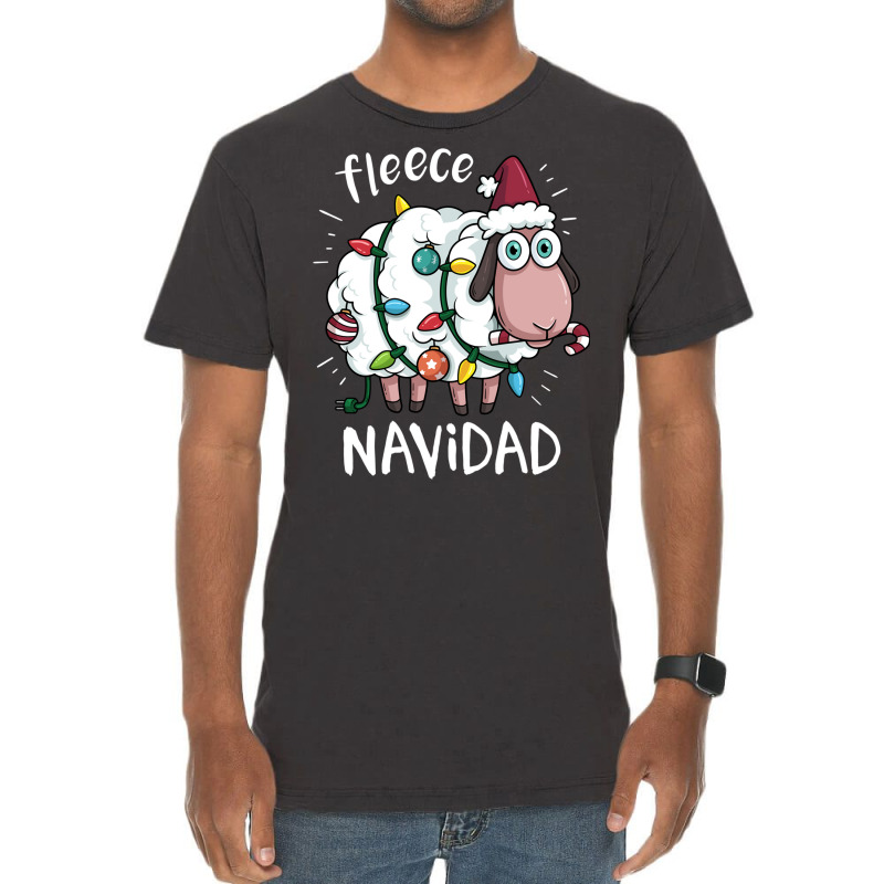 Fleece Feliz Navidad Funny Cute Sheep Christmas Vintage T-shirt | Artistshot