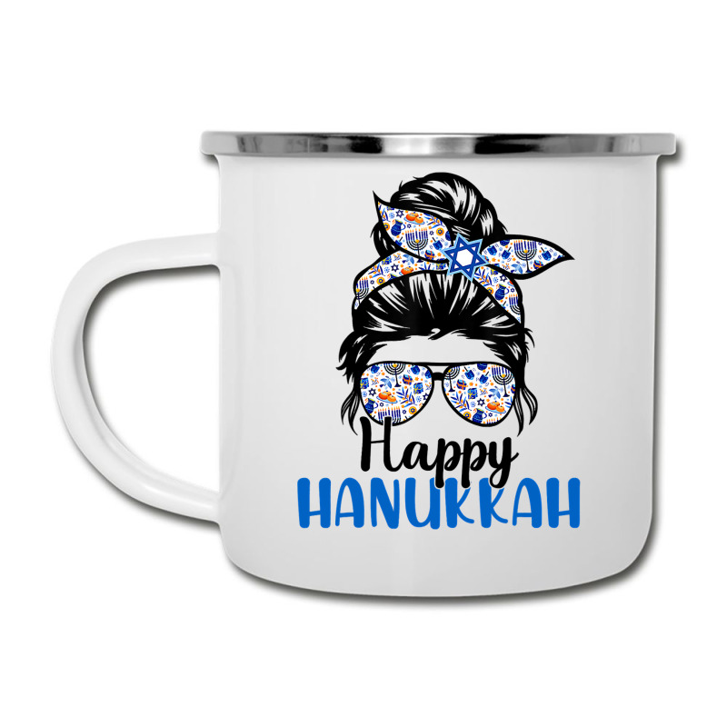 Happy Hanukkah Jewish Messy Christmas Pajama Gift Camper Cup | Artistshot