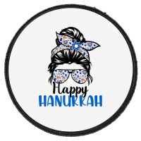 Happy Hanukkah Jewish Messy Christmas Pajama Gift Round Patch | Artistshot