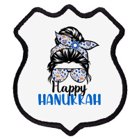 Happy Hanukkah Jewish Messy Christmas Pajama Gift Shield Patch | Artistshot