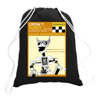 Crow T. Robot Owners Manual Drawstring Bags | Artistshot