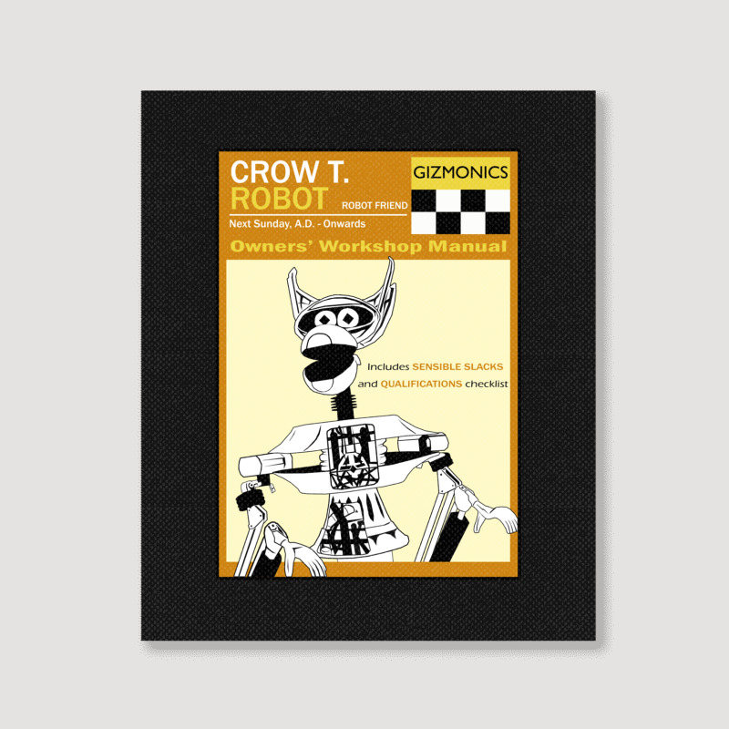 Crow T. Robot Owners Manual Portrait Canvas Print | Artistshot