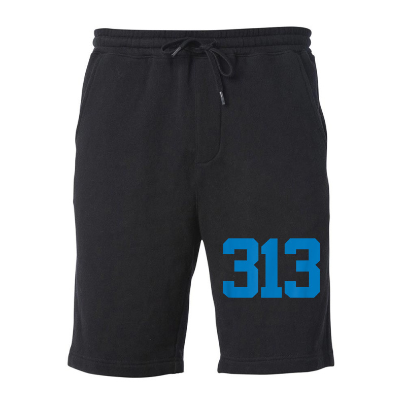 Detroit 313 Area Code   Grit   Sports Fan   Detroiter Fan T Shirt Fleece Short by cm-arts | Artistshot