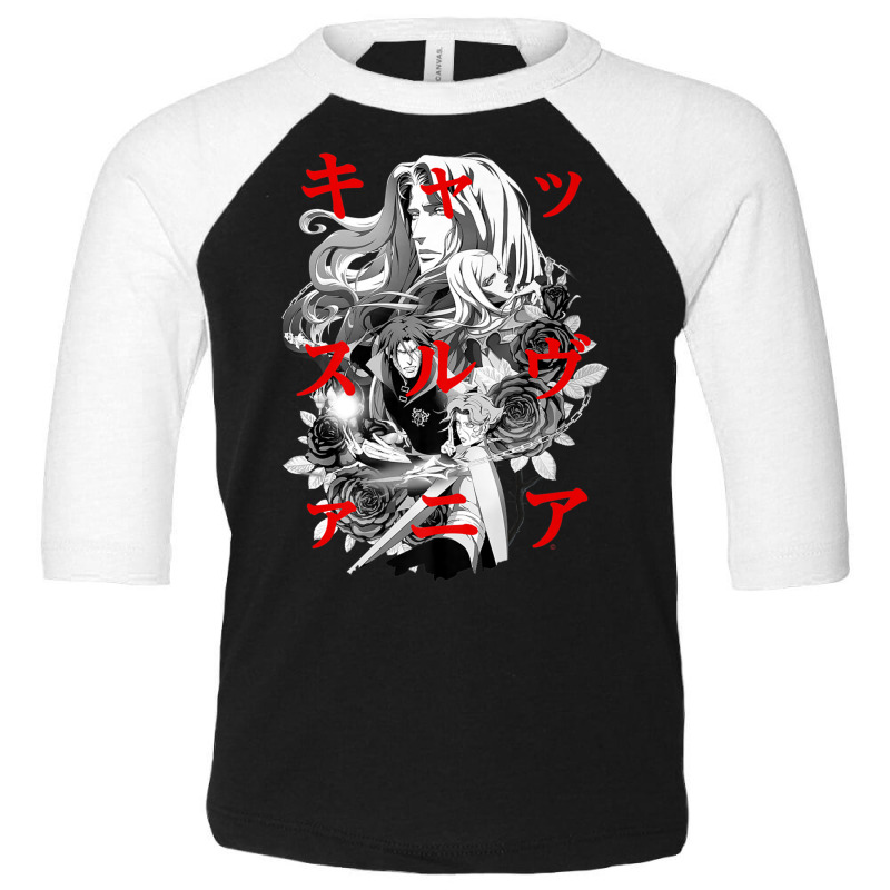 Castlevania Group Shot Kanji Overlay Premium T Shirt Toddler 3/4 Sleeve Tee by cm-arts | Artistshot