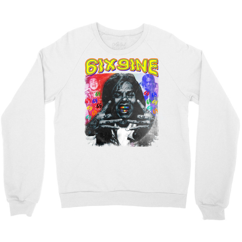 Custom 6ix9ine Tekashi 69 Mugshot Six Nine Crewneck Sweatshirt By