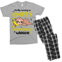 Endometriosis Awareness T  Shirt Mostly Running On Empty Endometriosis Men's T-shirt Pajama Set | Artistshot