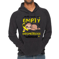 Endometriosis Awareness T  Shirt Mostly Running On Empty Endometriosis Vintage Hoodie | Artistshot