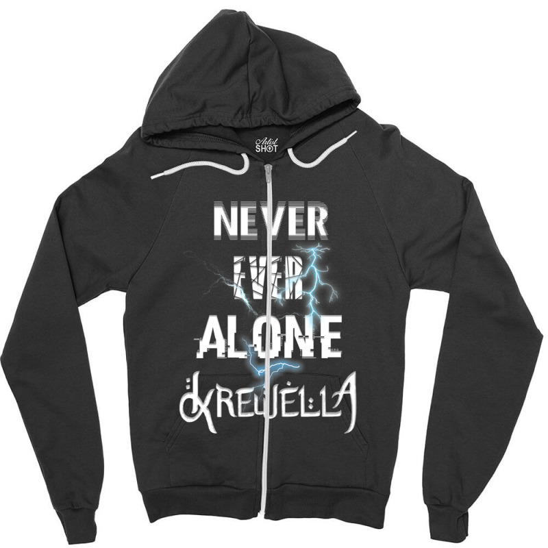 Krewella - Lights & Thunder Lyric Zipper Hoodie | Artistshot