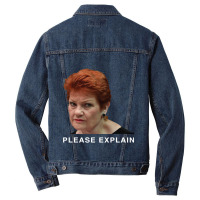 Pauline Hanson - Please Explain Men Denim Jacket | Artistshot