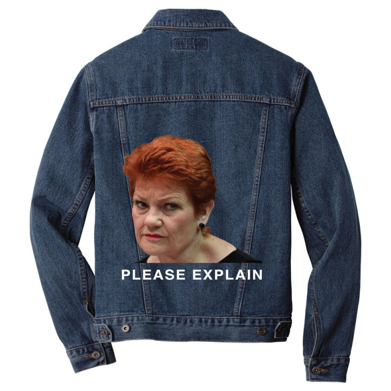 Pauline Hanson - Please Explain Men Denim Jacket by cm-arts | Artistshot