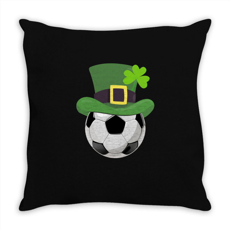 St Patricks Day Soccer Shamrock Throw Pillow | Artistshot